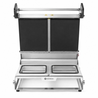 Zgrzewarka do tacek DUAL 420 mm z podwójna 230V 1400W HENDI 297315 – 653×487×190 mm