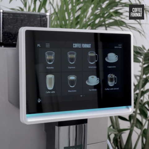 Szary ekspres automatyczny Coffee Format BREAK S W8L z lustrzanym frontem