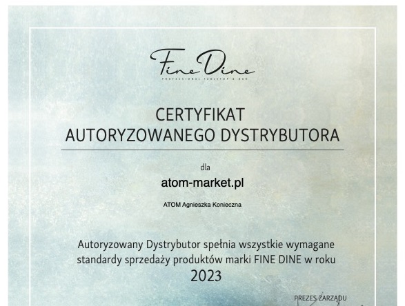 Atom-market.pl jest autoryzowanym dystrybutorem marki Fine Dine w Polsce