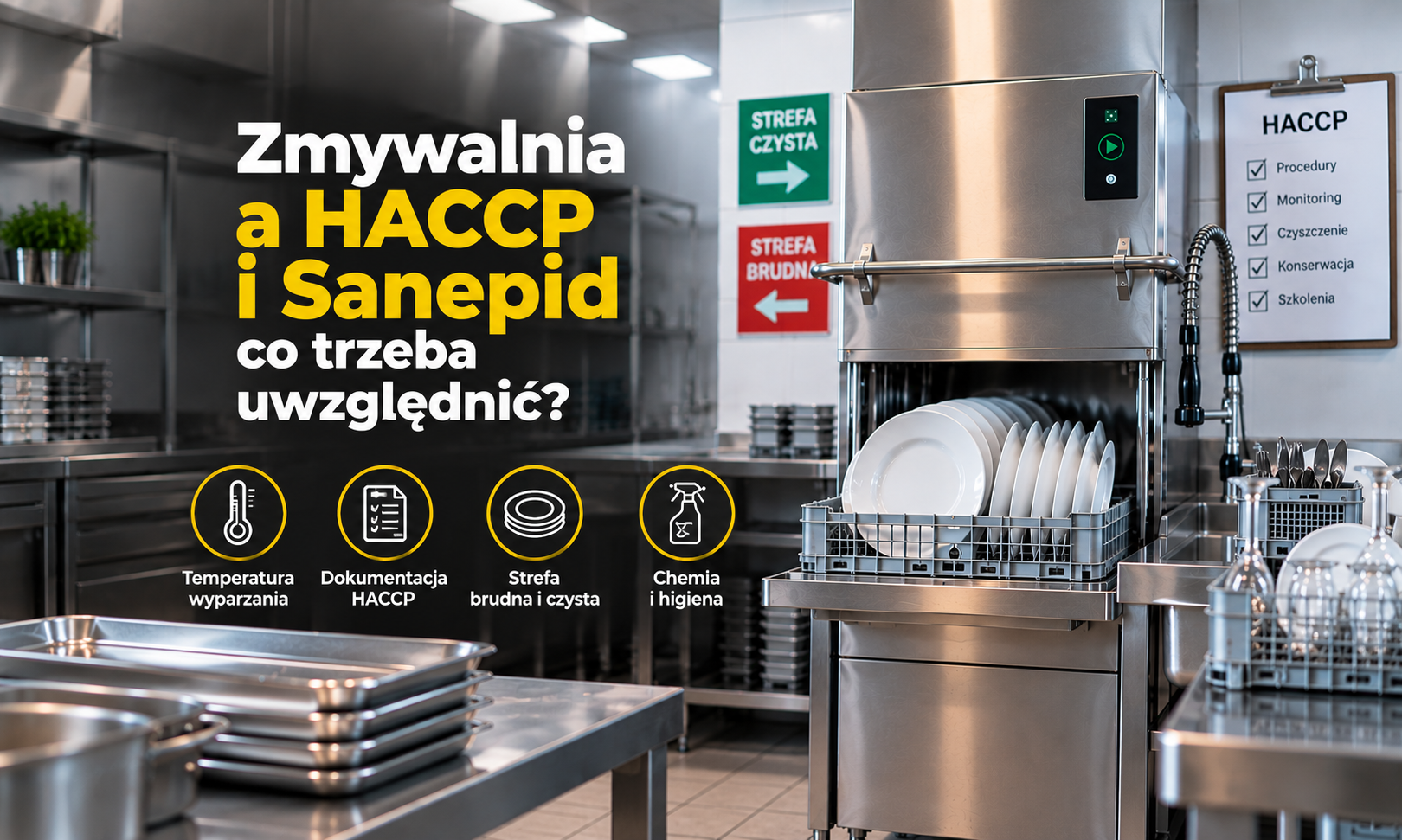 Zmywalnia a HACCP i Sanepid -  co trzeba uwzględnić