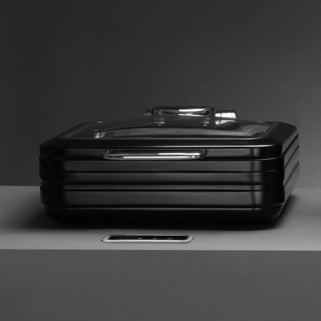 Kompaktowy podgrzewacz De Luxe Black GN 2/3 do cateringu i bufetu