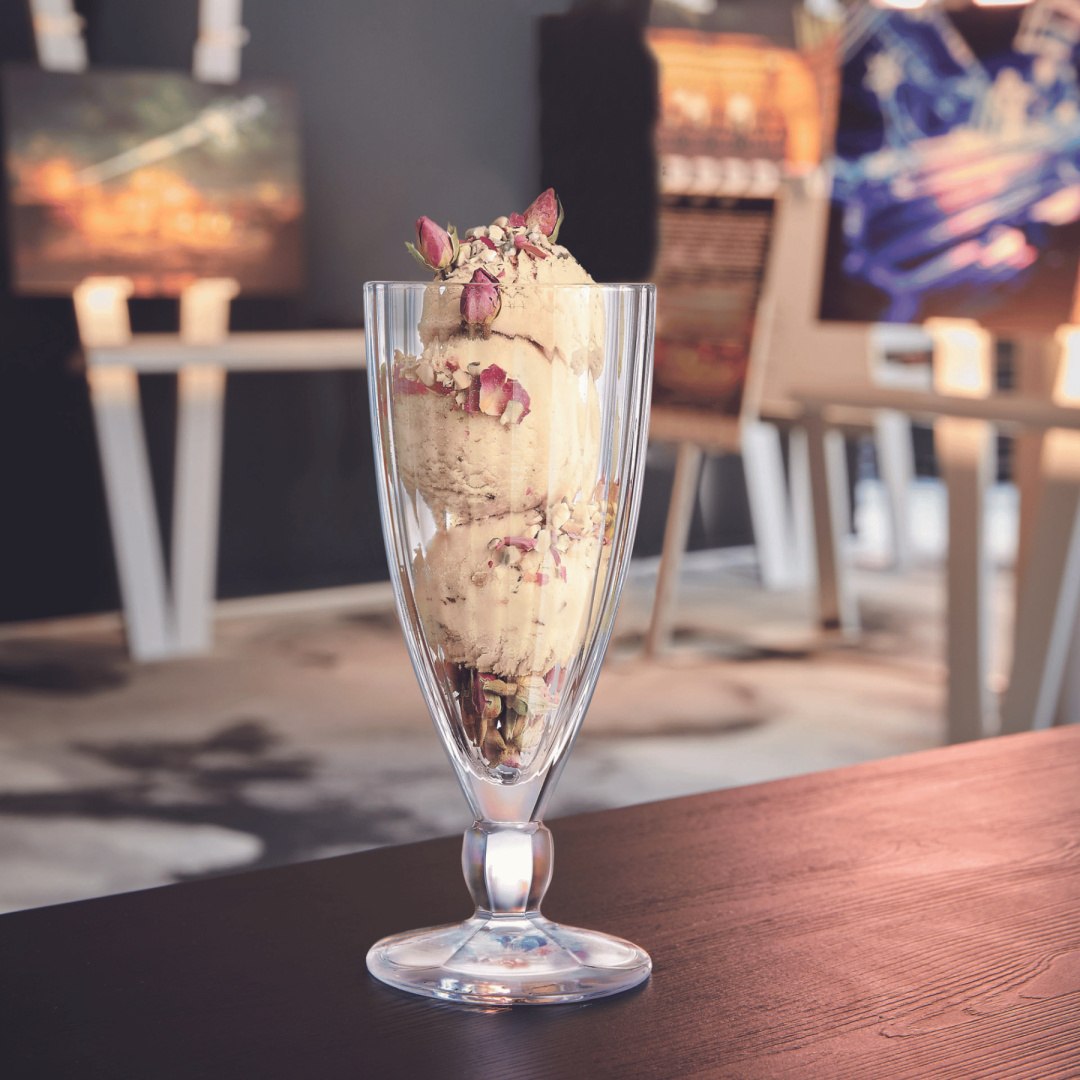 Wysoki pucharek Quadro – elegancki szklany pucharek do deserów i lodów