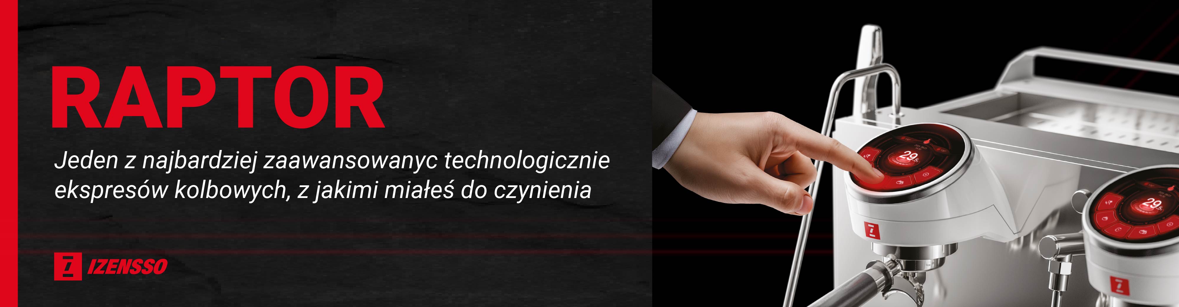 RAPTOR IZENSSO profesjonalny ekspres kolbowy 2 grupowy do kawy i herbaty biały