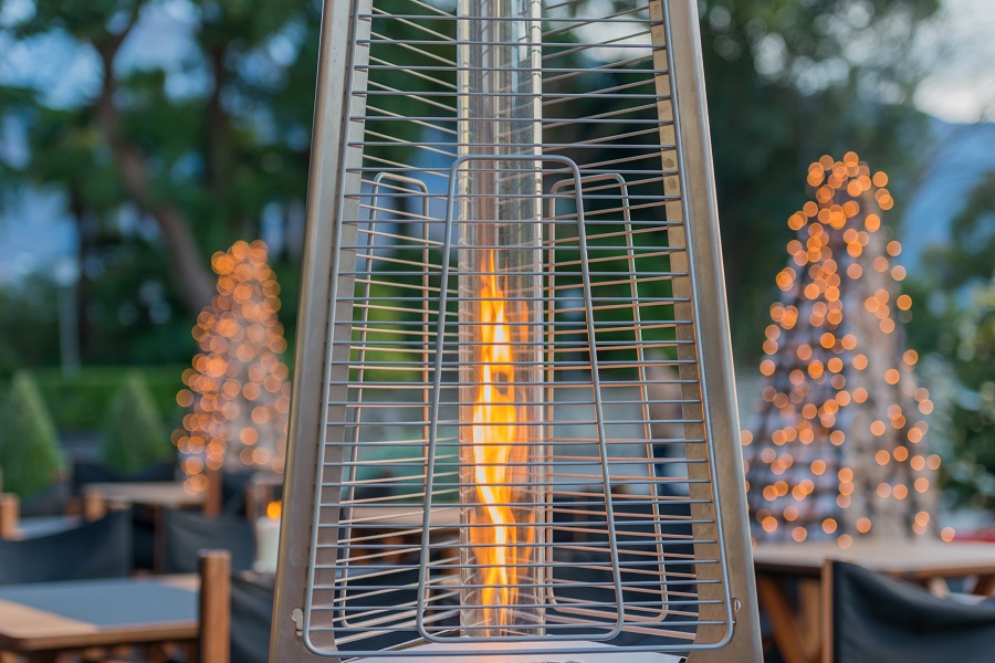 Lampa gazowa piramida do ogródków piwnych i stref eventowych
