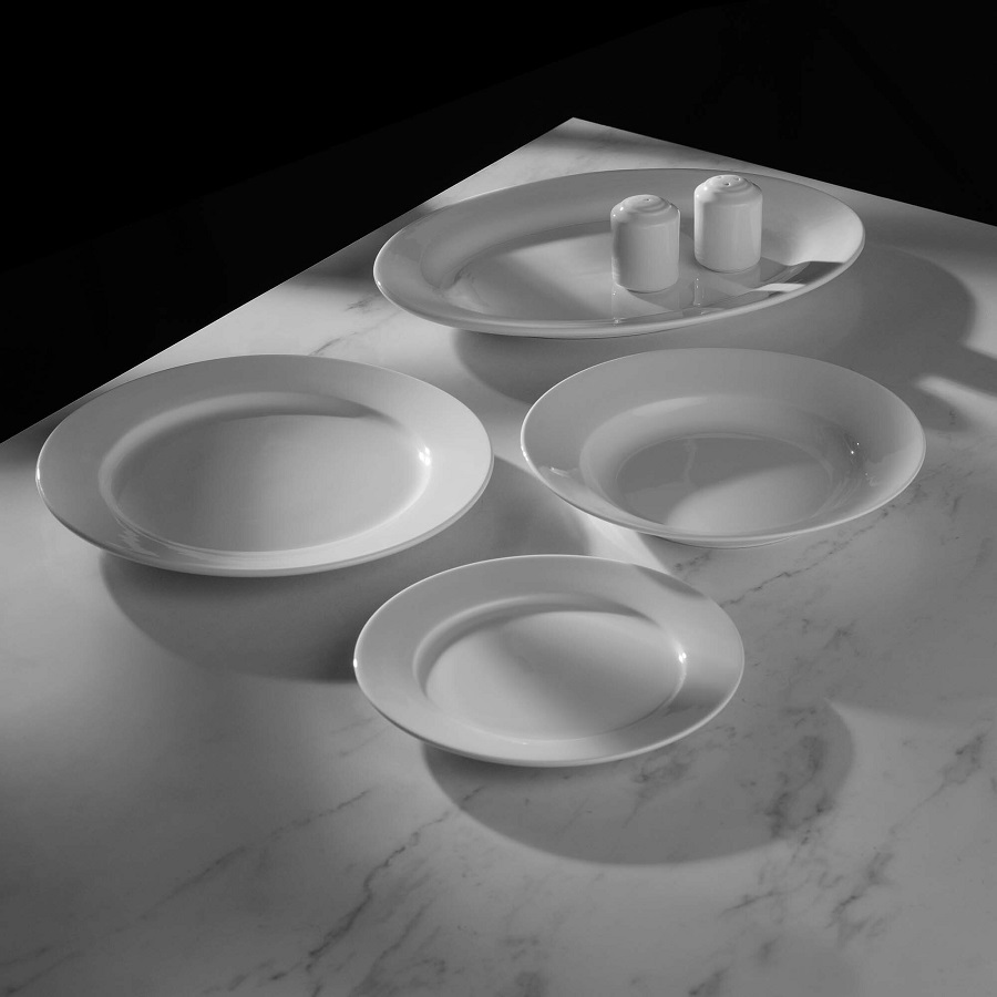 Porcelana kremowa Fine Dine Pure – talerze płaskie i półmiski