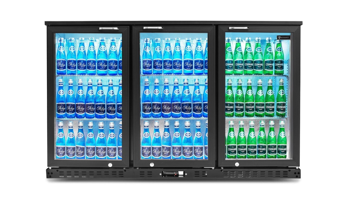 Barowa szafa chłodnicza 318 L &ndash; lod&oacute;wka podblatowa z drzwiami skrzydłowymi