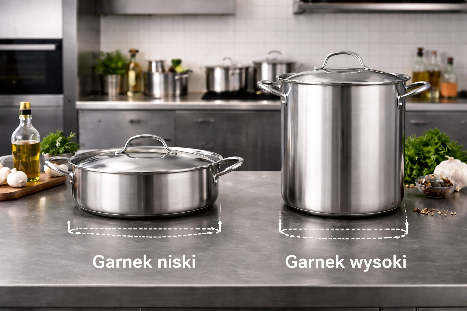 Garnek niski szeroki i garnek wysoki głęboki &ndash; por&oacute;wnanie typ&oacute;w naczyń gastronomicznych