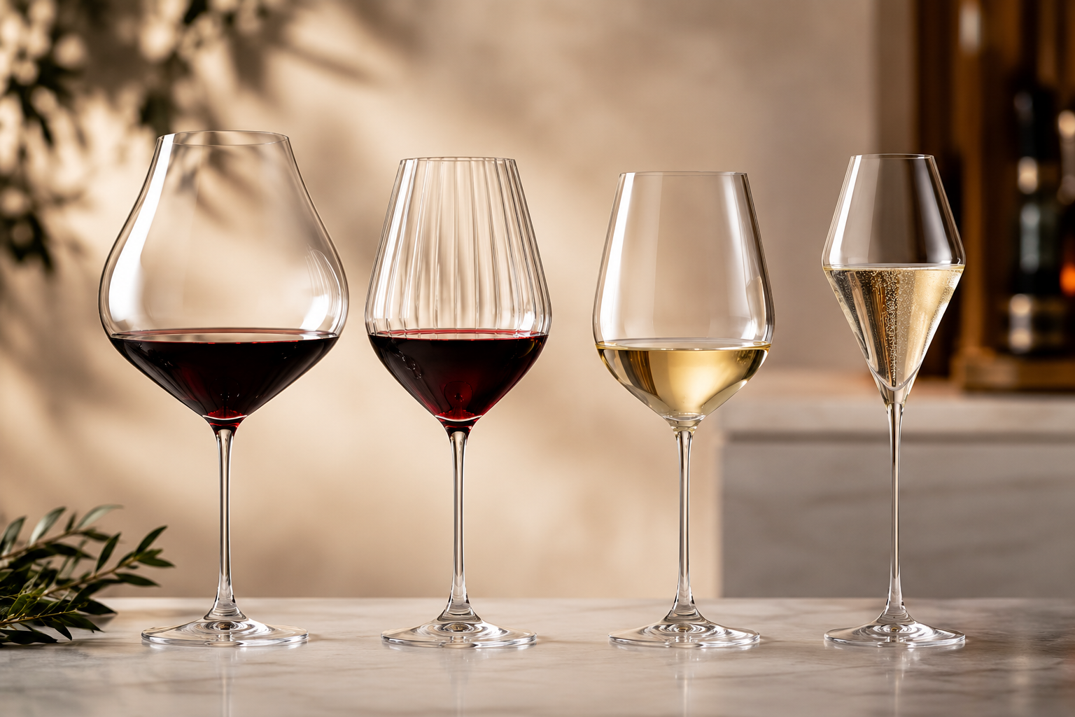 Kolekcje kieliszk&oacute;w Rona do wina czerwonego, białego i prosecco w restauracji fine dining oraz wine barze