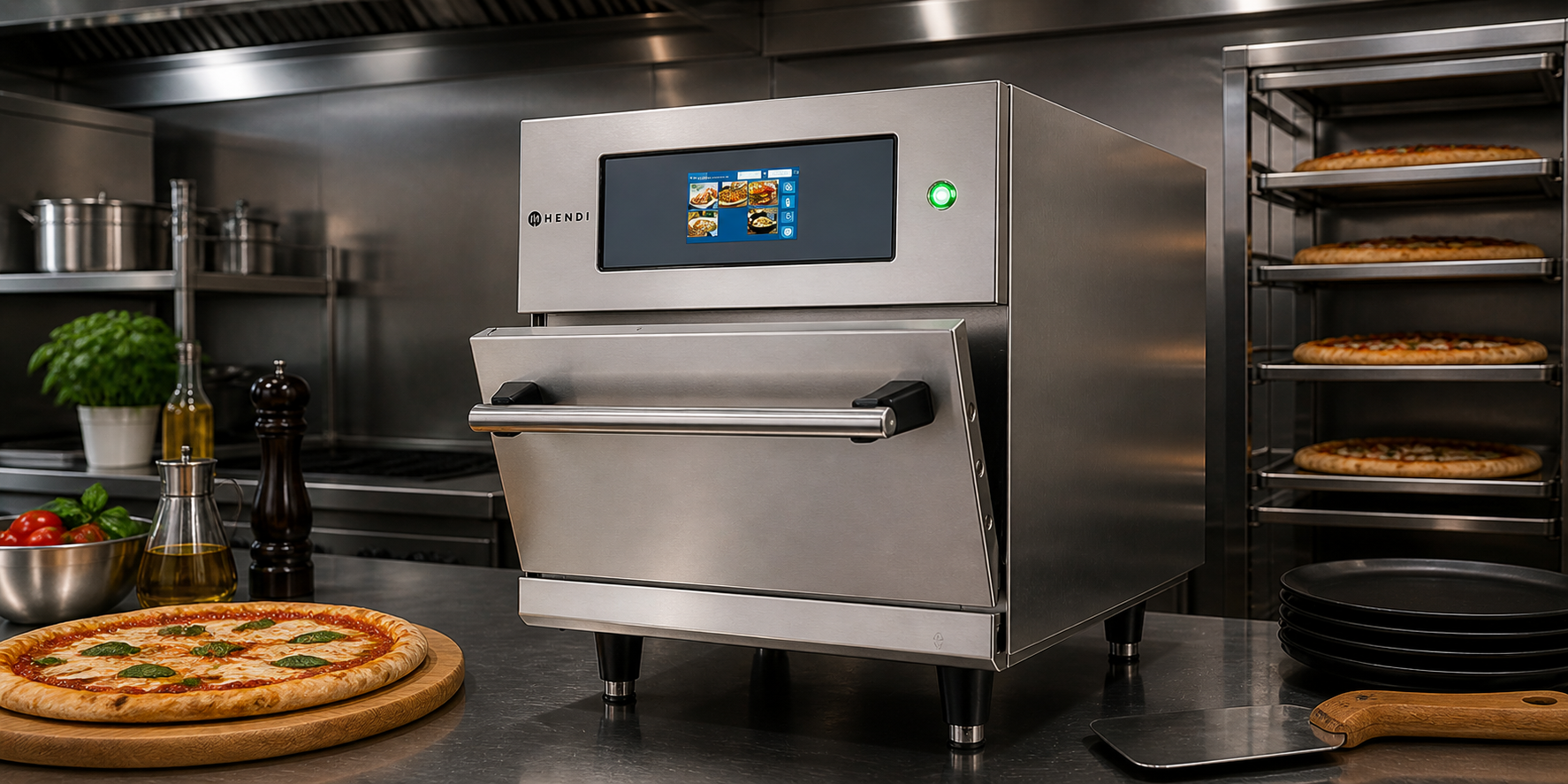 piec konwekcyjno-mikrofalowy gastronomiczny typu speed oven do szybkiej obr&oacute;bki potraw