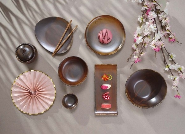 talerz prostokątny talerze płytkie i miski Aurum Fine Dine porcelana Kolory Ziemi