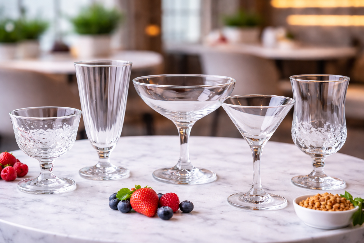 rodzaje pucharków do lodów – wysokie i klasyczne naczynia do deserów