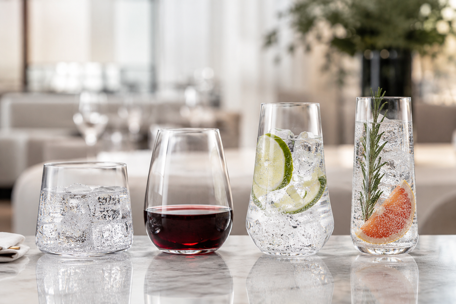 Szklanki Rona Lunar, Eclipse, Wine Solution i Mode do hoteli, restauracji oraz serwisu napoj&oacute;w premium
