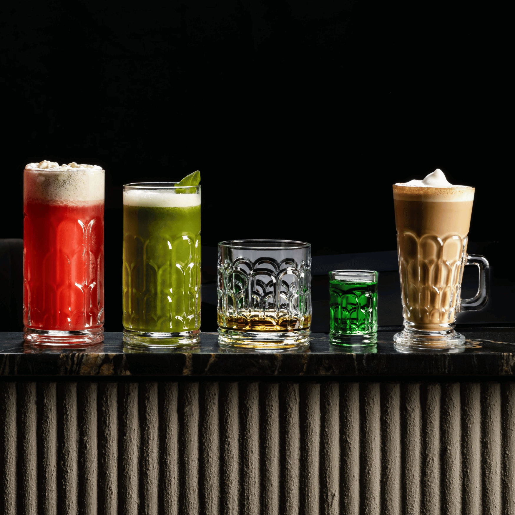 szklanki wysokie i niskie Archie LAV do drinków whisky i napojów kolorowych szkło sodowe gastronomiczne