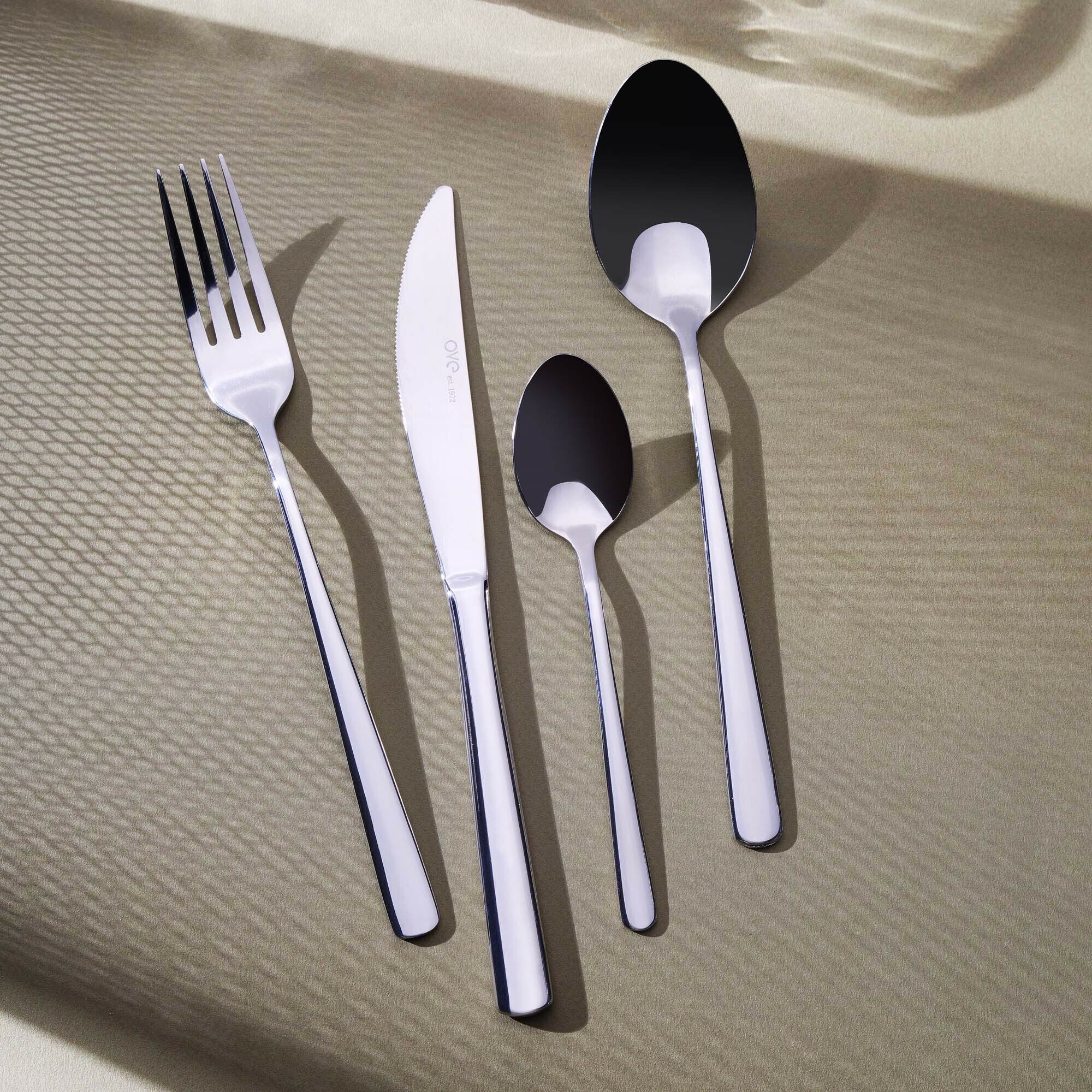 sztućce Fjord OVE zestaw łyżka widelec nóż łyżeczka stal 18-0 srebrne gastronomiczne