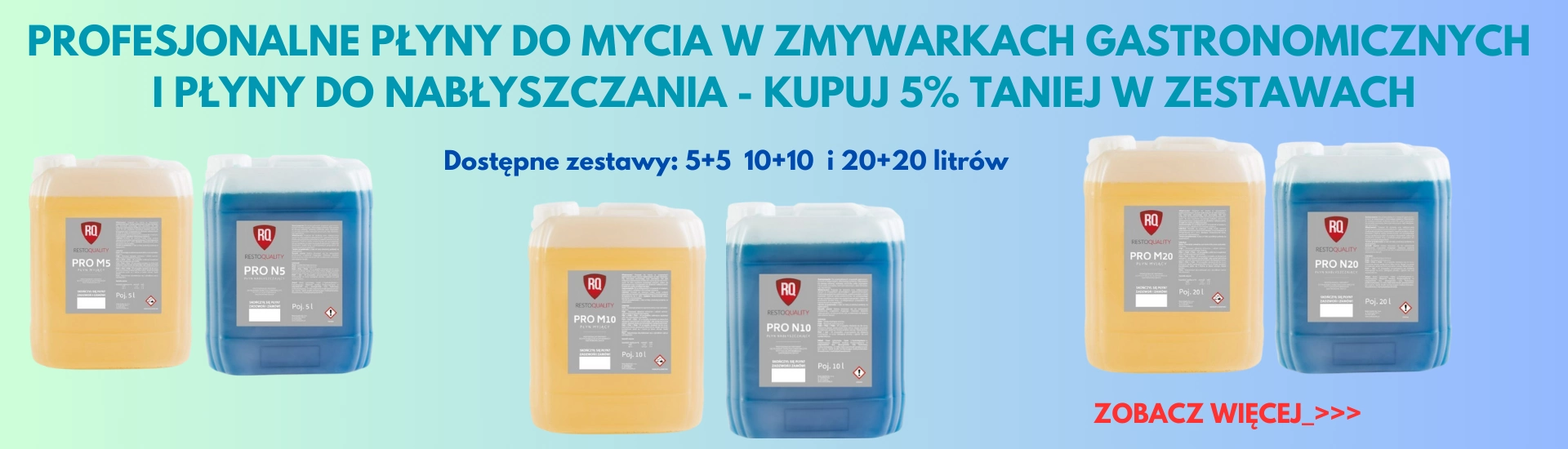 Zestawy płyny do zmywarek Resto Quality